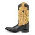 thumbnail image 3 of Ferrini Men's Nash Exotic Ostrich Leg Western Boot Square Toe Black 8 D(M) US, 3 of 5