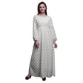 thumbnail image 1 of Bimba Moss Georgette Rose Floral Printed Womens Long Sleeve Elastic Waist MaxiDressGown-XXX-Large, 1 of 5