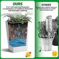 thumbnail image 5 of Garvee 16 Inch Tall Rattan Planter Set of 4, Self Watering Plant Pots with Water Level Monitor, Outdoor and Indoor Flower Pots for Patio, Porch, Living Room, or Home Office, White, 5 of 6