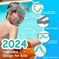 Kidsgoggles with nose cover, diving mask elastic fabric strap anti fog