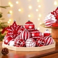 thumbnail image 5 of Lolsea 106ct Christmas Balls Ornaments Set, Colorful Plastic Shatterproof Decorative Baubles for Xmas Tree Decor, Red & White, 5 of 8
