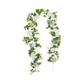 thumbnail image 3 of Guirnalda de eucalipto artificial, decoración de flores verdes, guirnalda de plantas colgantes de 1,8 m flor blanca, 3 of 9