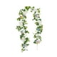 thumbnail image 3 of Guirnalda de eucalipto artificial floral de 1,8 m con hojas verdes artificiales para mesa flor blanca, 3 of 9
