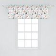 thumbnail image 2 of Ambesonne Forest Window Valance, Animals Flower Mountain Art, 54" X 18", Sand Brown Blue Grey, 2 of 3