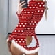 thumbnail image 2 of Pijama de una pieza de felpa esponjosa para mujer, pelele con solapa y botones, ropa de dormir para el Día de San Valentín, mono con forma de corazón, 2 of 4