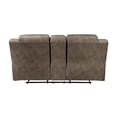 thumbnail image 4 of Henry 81 Inch Dual Manual Recliner Loveseat Brown Microfiber- Solid Wood, 4 of 6