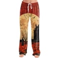 thumbnail image 6 of Halloween Costumes Pajama Pants Women Lounge Wear Halloween Black Cat Witch Printed Soft Stretchy Full Length Bottoms Orange XL, 6 of 6