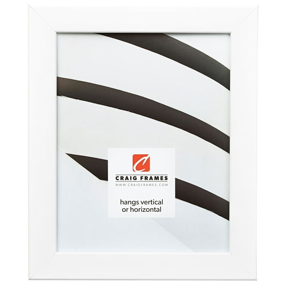 Craig Frames 26267 13 by 19-Inch Picture Frame, Smooth Wrap Finish, 1.26-Inch Wide, White Satin