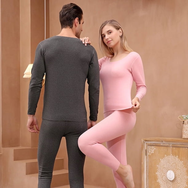 Ropa y pantalones de otoño de doble cara AB Traje cálido de terciopelo de doble cara para hombre Ropa interior con cuello en V Traje cálido de invierno