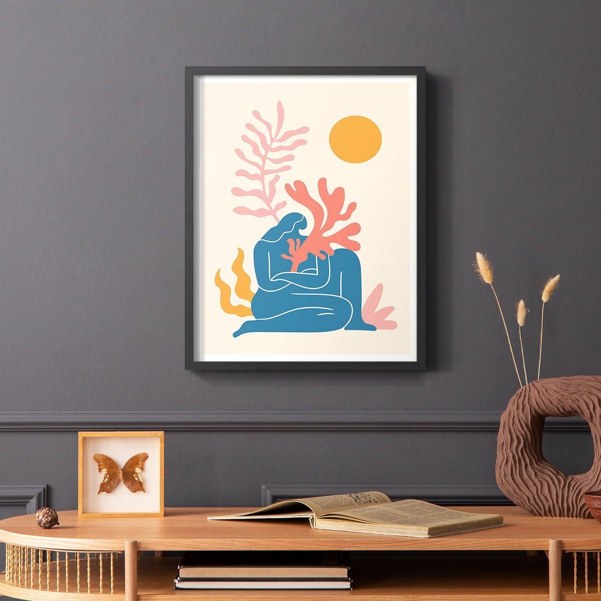 Matisse CCCXX in Black Solid Wood 8 x 10 Framed Print
