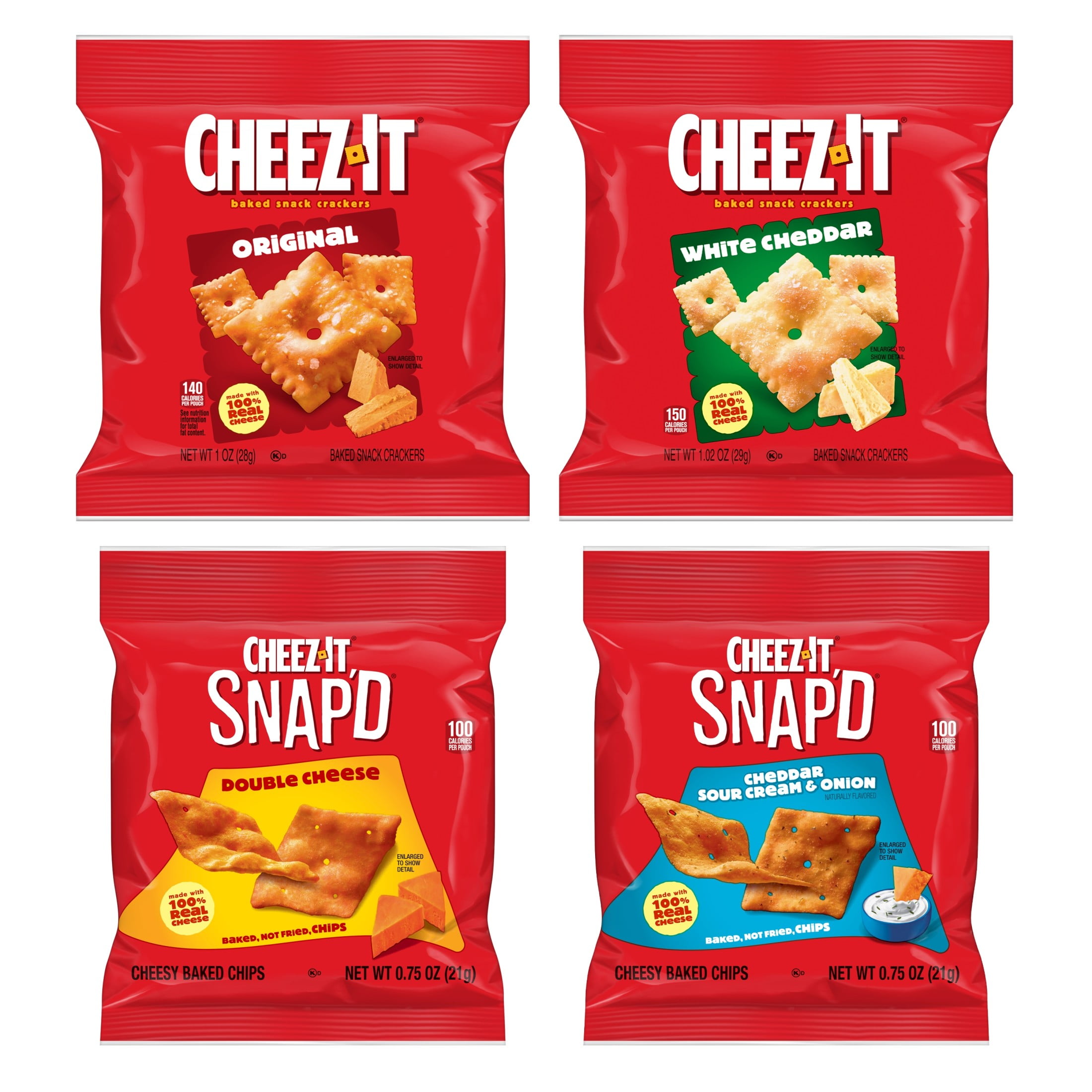 Cheez-It Variety Pack Cheese Crackers, Baked Snack Crackers, 42 Count