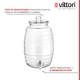 thumbnail image 4 of Dispensador de Bebidas Barril VITTORI Vitrolero de Agua de Vidrio con Tapa 10 Litros, 4 of 5