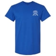 thumbnail image 2 of Patriot Pride Men's Graphic T-Shirt - Distressed American Flag America 250 Years 1776-2026 Circular Stars Design-Antique Royal-Small, 2 of 2