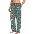 thumbnail image 3 of Mens Pajama Pants - Soft Sleep & Lounge Pants for Men, Tribal Fox Cuteness Casual PJ Bottoms Pants with Pockets, 3 of 5