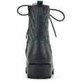 thumbnail image 3 of White Mountain Womens Dashing Faux Suede Quilted Combat & Lace-up Boots, 3 of 3