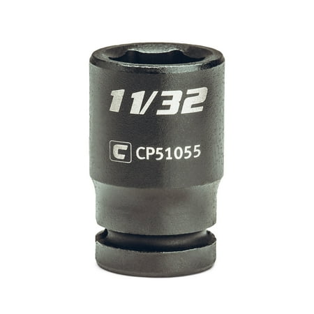 UPC: 0886352510554 | Capri Tools 11/32-Inch Shallow Impact Socket 1/4-Inch Drive 6-Point SAE
