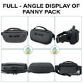 thumbnail image 7 of Crossbody Fanny Pack for Men,Waterproof Waist Bag with 3 Zipper Pockets & Handle,Anti Theft Chest Bag for Travel Walking Runing Hiking Use,Black, 7 of 7