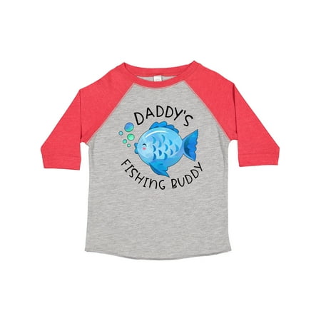 

Inktastic Daddy s Fishing Buddy with Cute Blue Fish Gift Toddler Boy or Toddler Girl T-Shirt