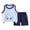 L4-Light Blue, variant on CAUYDY Toddler Baby 2-7T Little Boy Summer Pajamas Set Casual Wear for Baby Boys 2Pcs Adorable Print Sleeveless Shirt   Elastic Shorts 9-18M Kids Sleepwear (Sizes 18-24 Months,L4-Dark Blue)