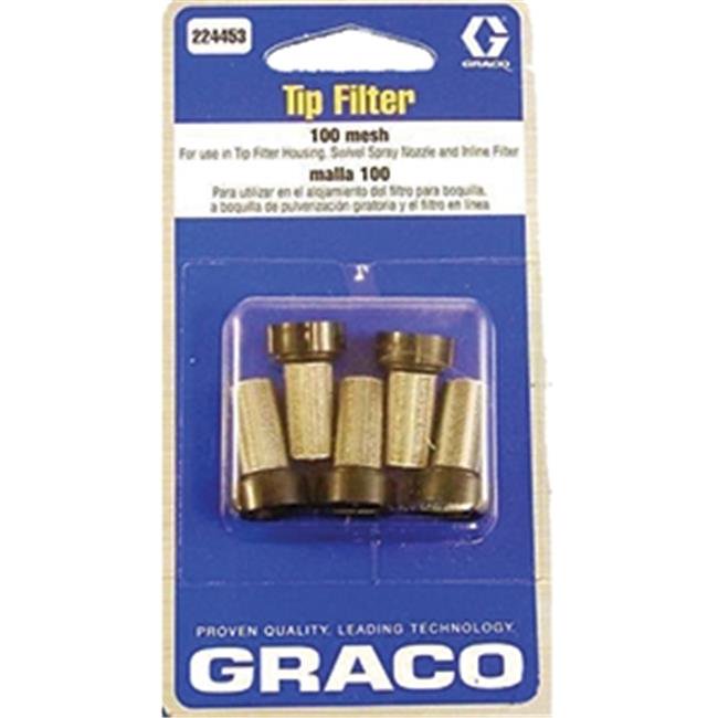 Graco 224453 100 Mesh Enamel & Stain Spray Gun Tip Filter, 5 Per Card