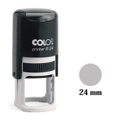 Self Inking Round Rubber Stamp Custom Mini Monogram/ Logo COLOP Stamper 24 mm