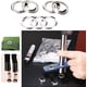 thumbnail image 2 of Kit de ojales Herramientas para ojales Juegos de ojales, 100 ojales (diámetro interior 12 mm) Kit de ojales para lona, ​​equipaje, cuero, libro de patrones, etiquetas, zapatos..., 2 of 5