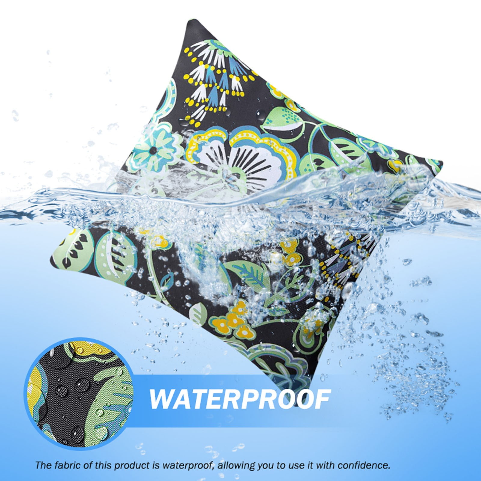 PhoneSoap 17.7x17.7 Inch Outdoor Waterproof Pillowcase Geometric Print