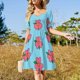 thumbnail image 5 of Vestido elegante de lujo para mujer con mangas cortas y diseño de Little Debbie Tree Cakes, 5 of 8