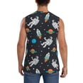 thumbnail image 4 of Daiia Space Printed Men's Tank Tops,Casual Soft Sleeveless Gym Muscle Shirts Bodybuilding Tee-Medium, 4 of 8