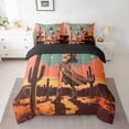 thumbnail image 3 of Feelyou Hippie Princess Teens Twin Bedding Sets 7-Piece, Vintage Western Cactus Plant Bedding Comforter Set, Kawaii Cowgirl Cowboy Reversible Sheet Sets, Super Cozy Room Decor, 3 of 9