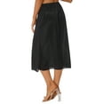 thumbnail image 2 of RUNQHUI Jupon Long en Satin pour Femme Demi-Jupon Jupe sous Robe Jupons Rallonge Demi-Jupons 75cm Noir TTG, 2 of 7