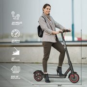 Electric Scooters for Adults, 21 Miles Long Range & 19Mph Speed, Folding E-Scooter for Men/Women, 550W Motor, Built-in Side Lights, UL2272 Certified + Dual Brake & App