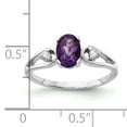 thumbnail image 3 of Primal Gold 14 Karat White Gold 7x5mm Oval Amethyst and AA Diamond Ring, 3 of 7