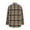 E-Brown, variant on Plaid Fleece Jackets Women - Women's Casual Flannel Plaid Jackets, Women Button-up Long Sleeve Shirt Jackets Coats with Pockets Loose Blouses