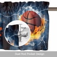 thumbnail image 6 of Basketball Valance Curtain Fire and Water Lightning Impact Window Valances Rod Pocket Short Curtains Window Treatments for Kitchen Bedroom Bathroom Laundry 42" x 12", 6 of 9