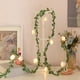 thumbnail image 1 of Fiudx Guirnalda de Luces Led con Rosas, 10 Rosas Blancas Cálidas, Funciona con Pilas, Decoración para Dormitorio, Boda, Jardín, Regalo Romántico, 2 M de Largo, Funciona con 2 Pilas Aa., 1 of 6
