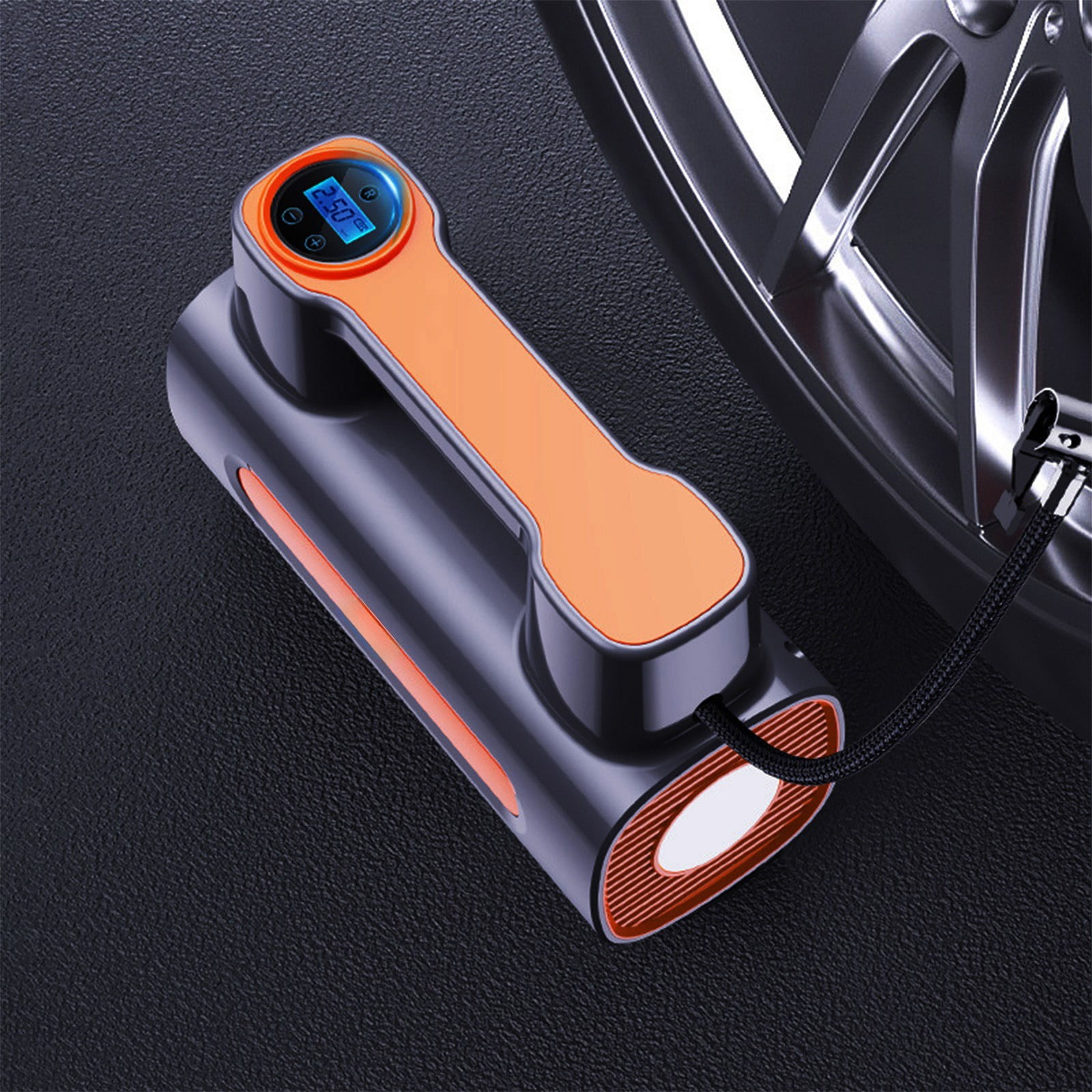 12V Tire Inflator Portable Compressor, Auto Tire Pump for Car Tires and Inflatables, Rechargeable, Fast Inflation, Digital Pressure Gauge, and LED Light