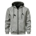 thumbnail image 2 of Somuwie Clearance Men's Reflective Hip Hop Dance Fluorescent Night Sports Zipper Hooded Jacket Coat /Jacket, 2 of 9