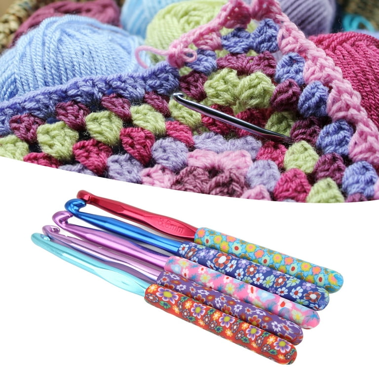 9pcs/set Handle Pink Crochet Hook Set Aluminum 1.0-10mm Knitting Needles  Weave Craft Yarn Crochet