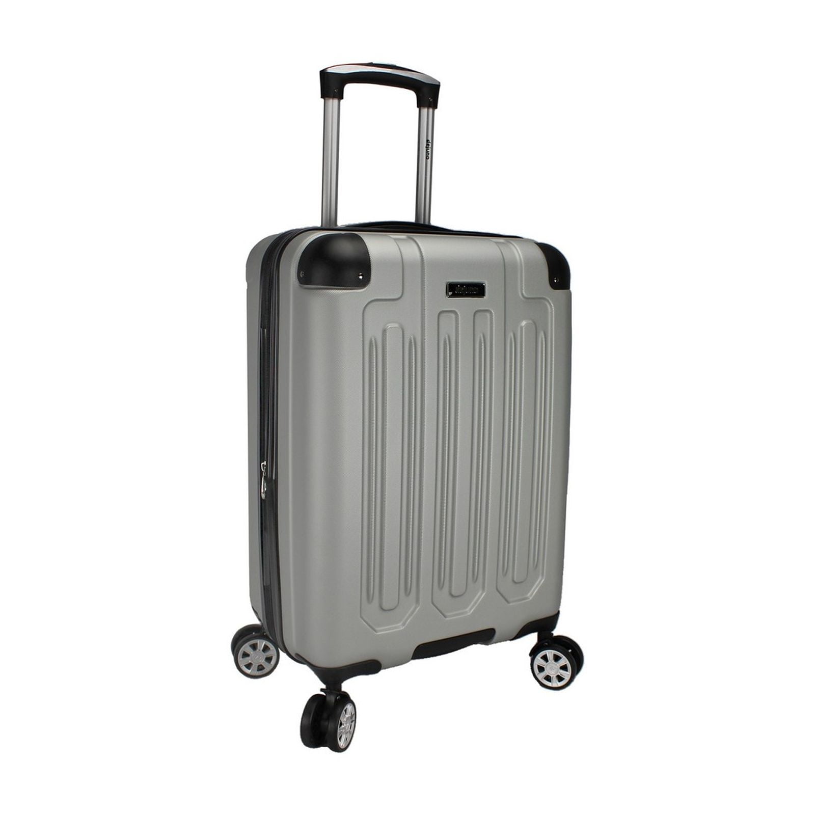 Dejuno Tutin 3-Piece Hardside Spinner Luggage Set With TSA Lock - Silver