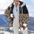 thumbnail image 1 of Puntoco, chaqueta informal de manga larga con capucha y cremallera de felpa con estampado de leopardo para mujer, chaqueta de retazos de Color sólido, prendas de vestir, abrigo, liquidación Puntoco Puntoco-2560, 1 of 5