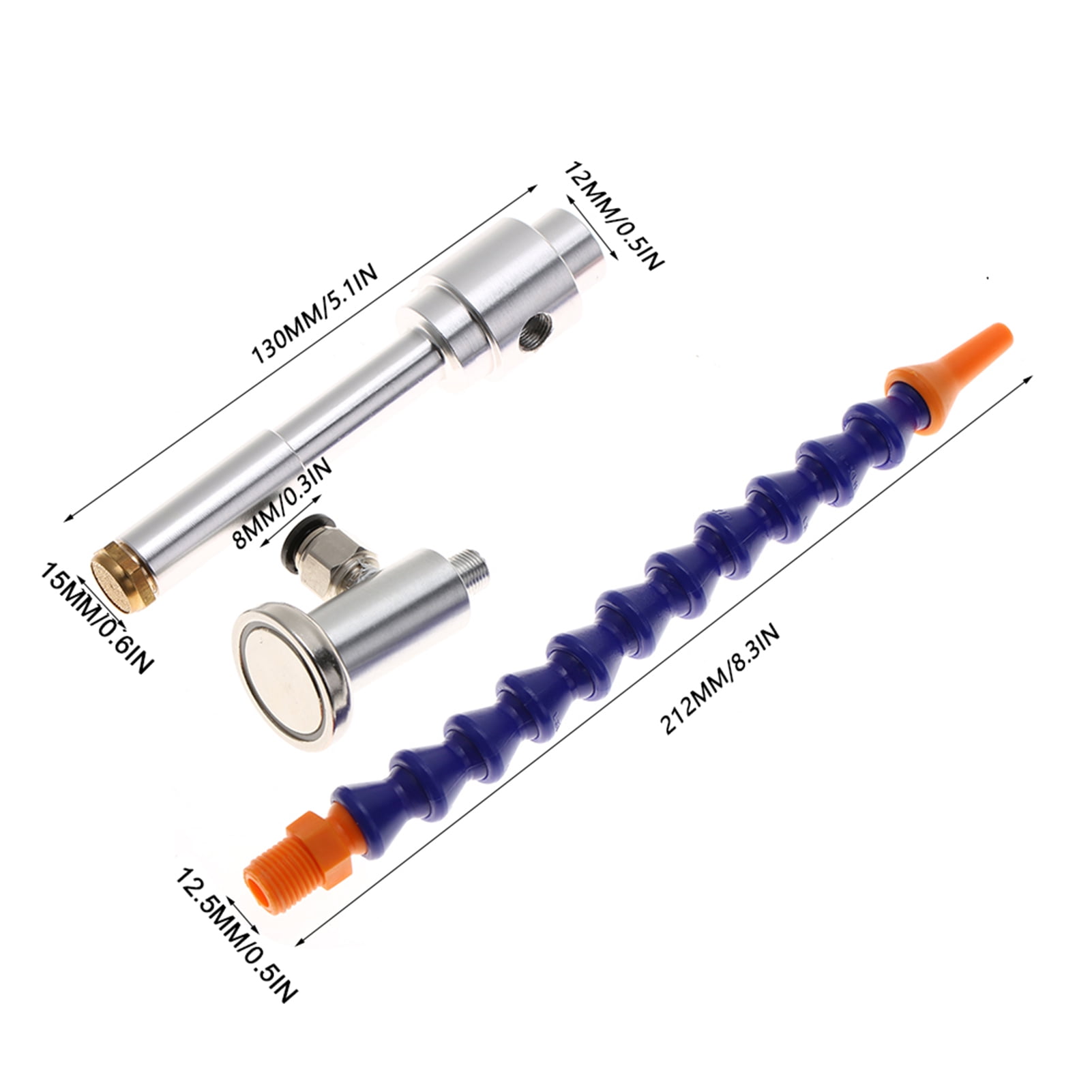 130MM Vortex Cold Air Gun Dry Cooling Airflow Machine With Flexible Tube(08 + Magnet base)