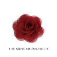 thumbnail image 2 of Fleurs Confortables à Porter Design Bande Élastique Nœud Papillon Perle Chiffon Belle Apparence Fournitures pour Chiot Rouge Pastèque, 2 of 7