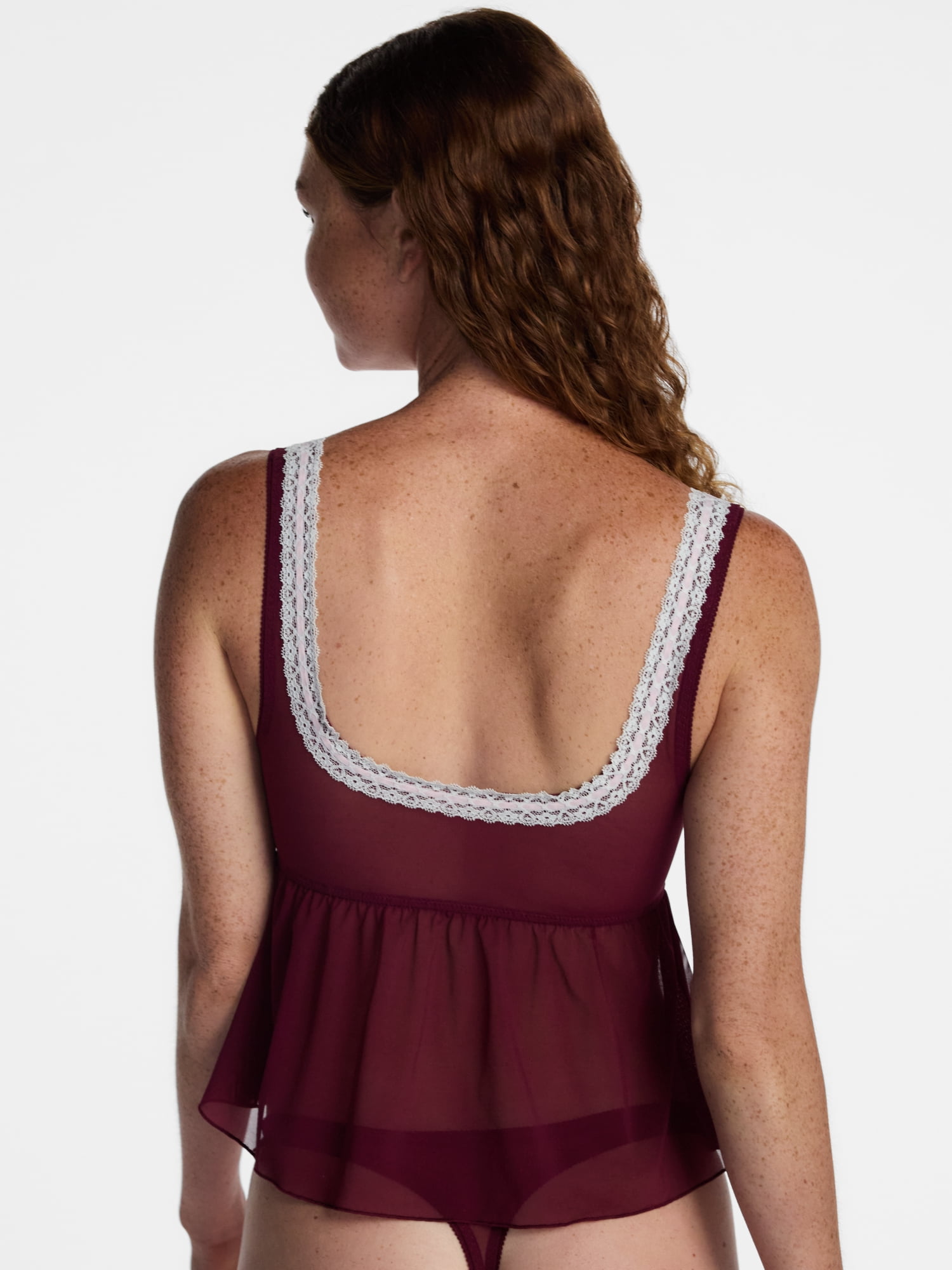 No Boundaries Beaded Lace Flyaway Top, Women's XS-3XL