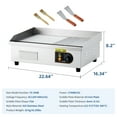 thumbnail image 2 of 22 inch Commercial Electric Griddle 1700W, Stainless Steel Countertop Grill with Dual Temperature Control, Large Non Stick Cooking Surface for Pancakes Burgers Steaks, 2 of 7