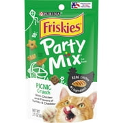 Angle View: Friskies Cat Treats, Party Mix Picnic Crunch, 2.1 oz. Pouch