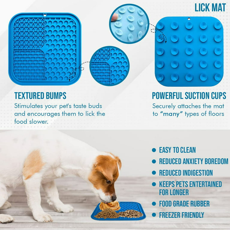 Slow Feeder Dog Bowls | Lick Mat for Dogs | 3 in 1 Set | Teething Chew Dog Treat Ball | Dog Bowls for Large Dogs Medium/Small Size