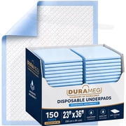 Disposable Underpads 23x36 [150-Pads] Moderate Absorbency Chux Incontinence Bed Pads, Quilted Fluff, Large (Packed 3 x 50 Per Case)
