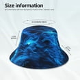 thumbnail image 3 of Sikiie Ice Blue Fire Wolf Reflective Double-Sided Bucket Hat, Sun Hat, for Gardening, Beaching, Camping, Hiking, Fishing, 3 of 6