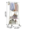 Walmart 2Tier Rolling Garment Rack, Triangle Coat Stand, Portable